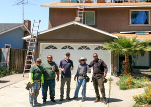 Bucks Roofing owner Jim Larsh and crew